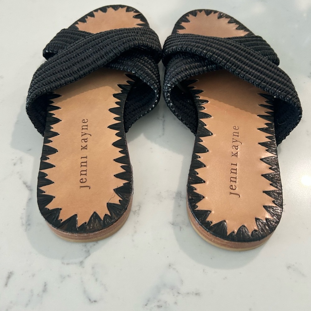 Jenni Kayne Raffia Crossover Sandal